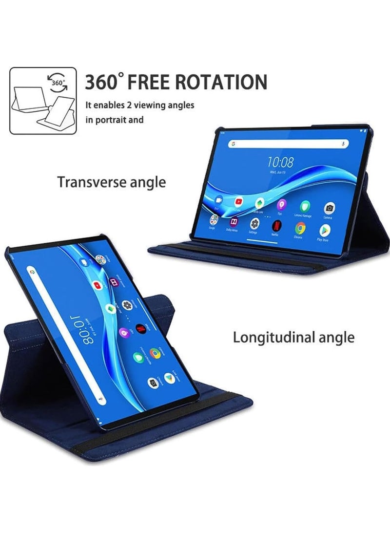 360°Rotating Case Compatible with Huawei Matepad SE 11 inch Case Cover 2024,Multi-Angle Swiveling Slim Cover Auto Wake/Sleep PU Leather Hard Back Shockproof Stand Cover (Blue) - Image 2